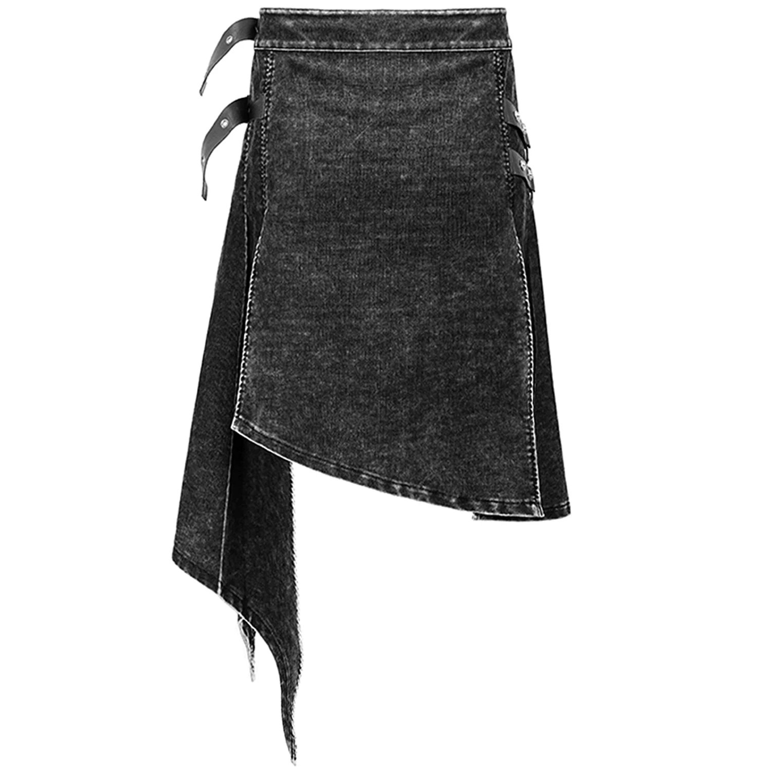 DEVIL FASHION Jupe Kilt 'Golgotha' Noire Anthracite 13 DEVIL FASHION Jupe Kilt 'Golgotha' Noire Anthracite – Image 11