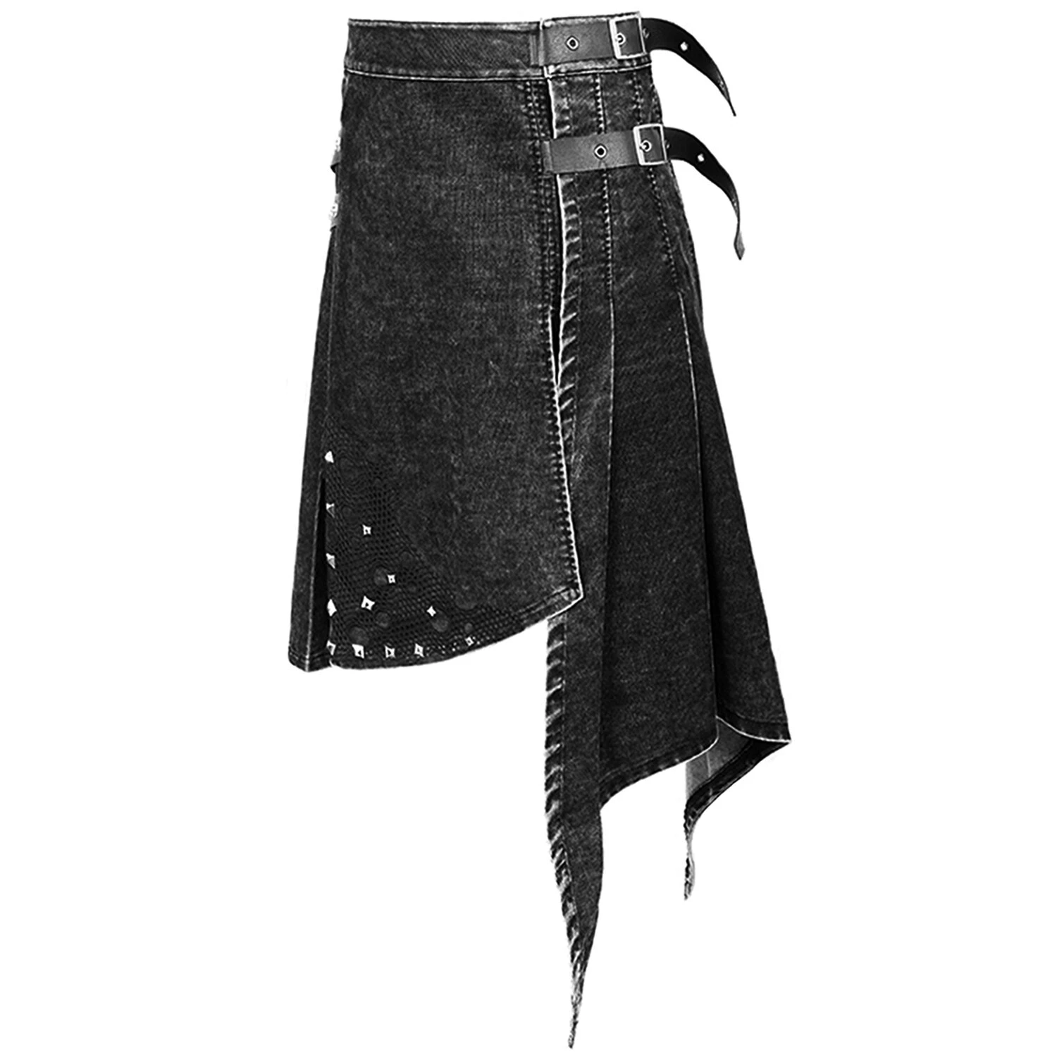 DEVIL FASHION Jupe Kilt 'Golgotha' Noire Anthracite 14 DEVIL FASHION Jupe Kilt 'Golgotha' Noire Anthracite – Image 12