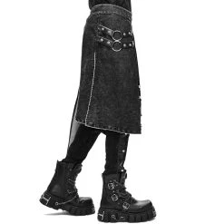 DEVIL FASHION Jupe Kilt 'Golgotha' Noire Anthracite 22 DEVIL FASHION Jupe Kilt 'Golgotha' Noire Anthracite -ALCHEMY GOTHIC shop jupe kilt golgotha noire anthracite 6