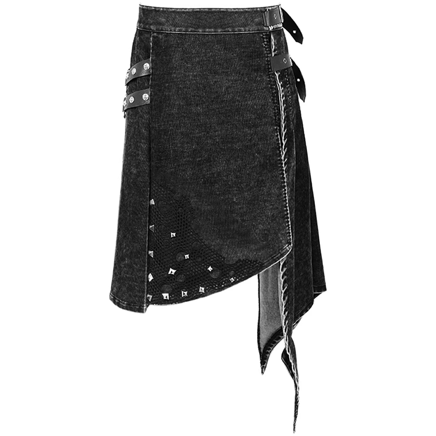 DEVIL FASHION Jupe Kilt 'Golgotha' Noire Anthracite 12 DEVIL FASHION Jupe Kilt 'Golgotha' Noire Anthracite – Image 10