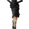 PUNK RAVE Jupe 'Nocturna' Noire 1 PUNK RAVE Jupe 'Nocturna' Noire -ALCHEMY GOTHIC shop jupe nocturna noire