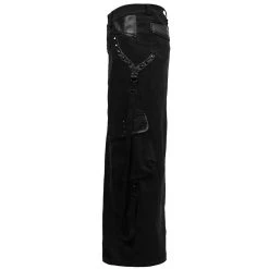 PUNK RAVE Jupe Pour Hommes 'Thanos' Noire -ALCHEMY GOTHIC shop jupe pour hommes thanos noire 8