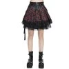 DEVIL FASHION Jupe 'Punk Lace Up' En Tartan Et Simili Cuir