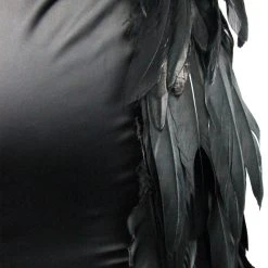 Eva Lady Jupe Sirène 'Black Feathers' Noire -ALCHEMY GOTHIC shop jupe sirene black feathers noire 10