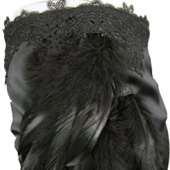 Eva Lady Jupe Sirène 'Black Feathers' Noire -ALCHEMY GOTHIC shop jupe sirene black feathers noire 11