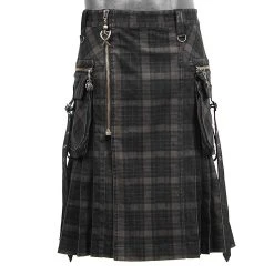 PUNK RAVE Kilt 'Bersek' En Tartan à Carreaux Marrons Et Noirs 30 PUNK RAVE Kilt 'Bersek' En Tartan à Carreaux Marrons Et Noirs -ALCHEMY GOTHIC shop kilt bersek en tartan a carreaux marrons et noirs 10