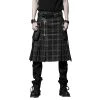 PUNK RAVE Kilt 'Bersek' En Tartan à Carreaux Marrons Et Noirs