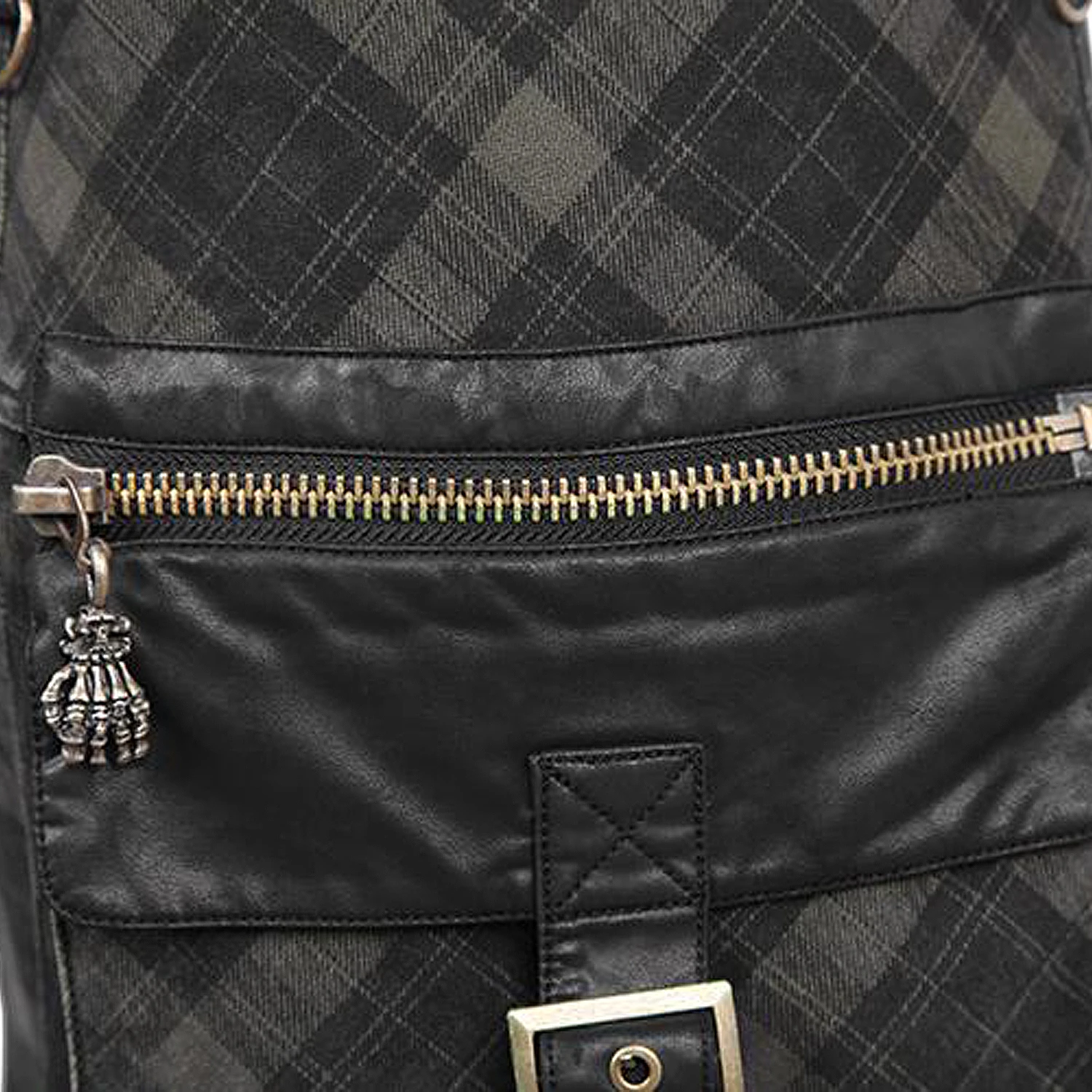 PUNK RAVE Kilt 'Bersek' En Tartan à Carreaux Marrons Et Noirs 20 PUNK RAVE Kilt 'Bersek' En Tartan à Carreaux Marrons Et Noirs – Image 18