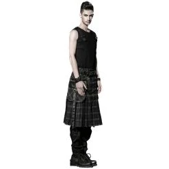 PUNK RAVE Kilt 'Bersek' En Tartan à Carreaux Marrons Et Noirs 23 PUNK RAVE Kilt 'Bersek' En Tartan à Carreaux Marrons Et Noirs -ALCHEMY GOTHIC shop kilt bersek en tartan a carreaux marrons et noirs 3