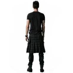PUNK RAVE Kilt 'Bersek' En Tartan à Carreaux Marrons Et Noirs 25 PUNK RAVE Kilt 'Bersek' En Tartan à Carreaux Marrons Et Noirs -ALCHEMY GOTHIC shop kilt bersek en tartan a carreaux marrons et noirs 5