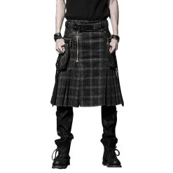 PUNK RAVE Kilt 'Bersek' En Tartan à Carreaux Marrons Et Noirs 27 PUNK RAVE Kilt 'Bersek' En Tartan à Carreaux Marrons Et Noirs -ALCHEMY GOTHIC shop kilt bersek en tartan a carreaux marrons et noirs 7