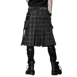 PUNK RAVE Kilt 'Bersek' En Tartan à Carreaux Marrons Et Noirs 28 PUNK RAVE Kilt 'Bersek' En Tartan à Carreaux Marrons Et Noirs -ALCHEMY GOTHIC shop kilt bersek en tartan a carreaux marrons et noirs 8