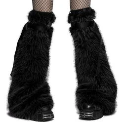 PUNK RAVE Leg Warmers 'Cool Girl' Noirs -ALCHEMY GOTHIC shop leg warmers cool girl noirs 3
