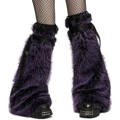 PUNK RAVE Leg Warmers 'Cool Girl' Pourpres