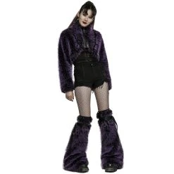 PUNK RAVE Leg Warmers 'Cool Girl' Pourpres 18 PUNK RAVE Leg Warmers 'Cool Girl' Pourpres -ALCHEMY GOTHIC shop leg warmers cool girl pourpres 3