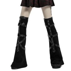 PUNK RAVE Leg Warmers 'Gehenna' Noirs