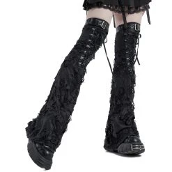 PUNK RAVE Leg Warmers 'Punk Decadent' Noirs 25 PUNK RAVE Leg Warmers 'Punk Decadent' Noirs -ALCHEMY GOTHIC shop leg warmers punk decadent noirs 7