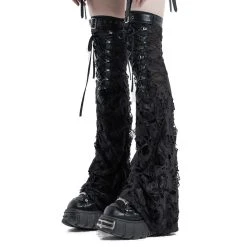PUNK RAVE Leg Warmers 'Punk Decadent' Noirs 27 PUNK RAVE Leg Warmers 'Punk Decadent' Noirs -ALCHEMY GOTHIC shop leg warmers punk decadent noirs 9
