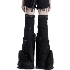 PUNK RAVE Leg Warmers 'Punk Handsome' Noirs -ALCHEMY GOTHIC shop leg warmers punk handsome noirs 10
