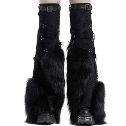 PUNK RAVE Leg Warmers 'Punk Handsome' Noirs -ALCHEMY GOTHIC shop leg warmers punk handsome noirs 13