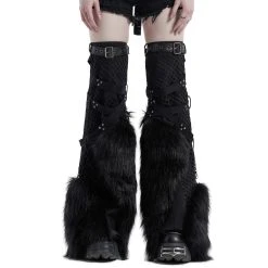 PUNK RAVE Leg Warmers 'Punk Handsome' Noirs