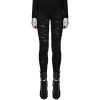 PUNK RAVE Legging 'Ripped Off' Noir