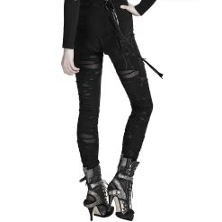 PUNK RAVE Legging 'Ripped Off' Noir -ALCHEMY GOTHIC shop legging ripped off noir 5