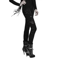 PUNK RAVE Legging 'Ripped Off' Noir -ALCHEMY GOTHIC shop legging ripped off noir 6