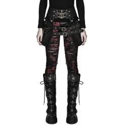 PUNK RAVE Legging 'Ripped Off' Rouge