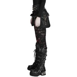 PUNK RAVE Legging 'Ripped Off' Rouge -ALCHEMY GOTHIC shop legging ripped off rouge 7