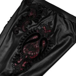 PUNK RAVE Leggings 'Alluria' Noir Et Rouge -ALCHEMY GOTHIC shop leggings alluria noir et rouge 11