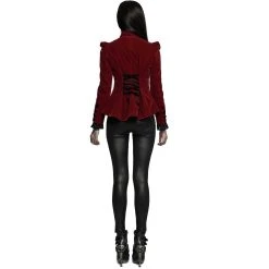 PUNK RAVE Leggings 'Alluria' Noir Et Rouge -ALCHEMY GOTHIC shop leggings alluria noir et rouge 2