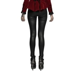 PUNK RAVE Leggings 'Alluria' Noir Et Rouge -ALCHEMY GOTHIC shop leggings alluria noir et rouge 5