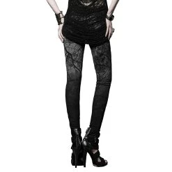 PUNK RAVE Leggings 'Brocéliande' Noir Et Gris 21 PUNK RAVE Leggings 'Brocéliande' Noir Et Gris -ALCHEMY GOTHIC shop leggings broceliande noir et gris 5