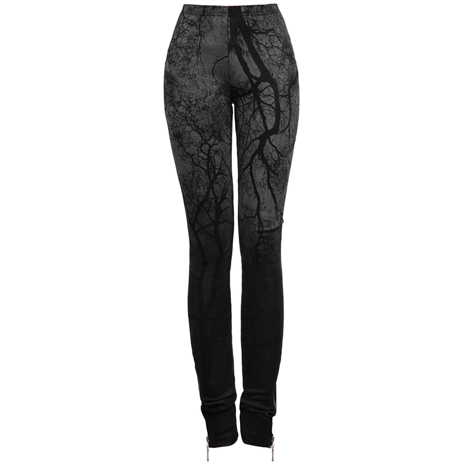 PUNK RAVE Leggings 'Brocéliande' Noir Et Gris 9 PUNK RAVE Leggings 'Brocéliande' Noir Et Gris – Image 7