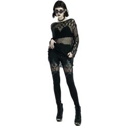 PUNK RAVE Leggings 'Dark Doll' Noir 21 PUNK RAVE Leggings 'Dark Doll' Noir -ALCHEMY GOTHIC shop leggings dark doll noir 3