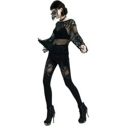 PUNK RAVE Leggings 'Dark Doll' Noir 22 PUNK RAVE Leggings 'Dark Doll' Noir -ALCHEMY GOTHIC shop leggings dark doll noir 4