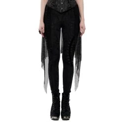 PUNK RAVE Leggings 'Goth Black Flames' Noir