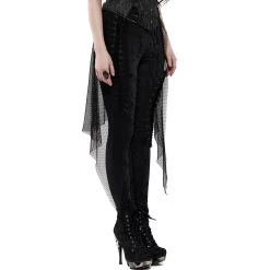 PUNK RAVE Leggings 'Goth Black Flames' Noir -ALCHEMY GOTHIC shop leggings goth black flames noir 8