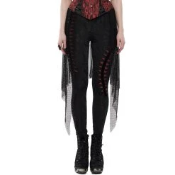 PUNK RAVE Leggings 'Goth Flames' Noir Et Rouge -ALCHEMY GOTHIC shop leggings goth flames noir et rouge 5