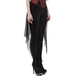 PUNK RAVE Leggings 'Goth Flames' Noir Et Rouge -ALCHEMY GOTHIC shop leggings goth flames noir et rouge 9