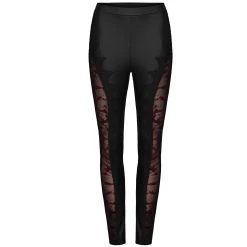 PUNK RAVE Leggings 'Hecate' Noir Et Bordeaux -ALCHEMY GOTHIC shop leggings hecate noir et bordeaux 11