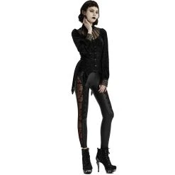 PUNK RAVE Leggings 'Hecate' Noir Et Bordeaux -ALCHEMY GOTHIC shop leggings hecate noir et bordeaux 5