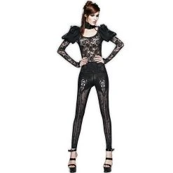 PUNK RAVE Leggings 'Mephisto' Noir -ALCHEMY GOTHIC shop leggings mephisto noir 3