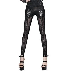 PUNK RAVE Leggings 'Mephisto' Noir -ALCHEMY GOTHIC shop leggings mephisto noir 5