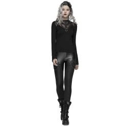 PUNK RAVE Leggings 'Nebulos' Noir -ALCHEMY GOTHIC shop leggings nebulos noir 1