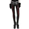 PUNK RAVE Leggings 'Soiree Gothic' Noir Et Rouge