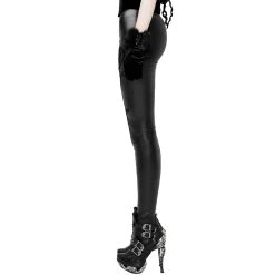 PUNK RAVE Leggings 'Soiree Gothic' Noir Et Rouge -ALCHEMY GOTHIC shop leggings soiree gothic noir et rouge 7