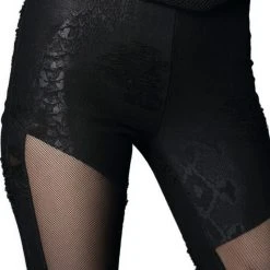 PUNK RAVE Leggings 'Spiderella' Noir -ALCHEMY GOTHIC shop leggings spiderella noir 11