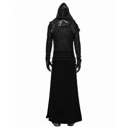 PUNK RAVE Long Kilt 'Asmodey' En Jacquard Noir -ALCHEMY GOTHIC shop long kilt en jacquard asmodey noir 2